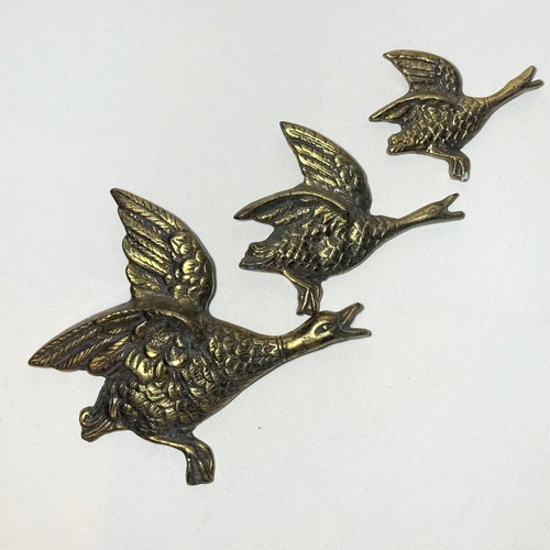 Flying ducks vintage brass - vintage,