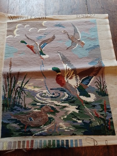 Vintage tapestry flying - tapestry, ducks