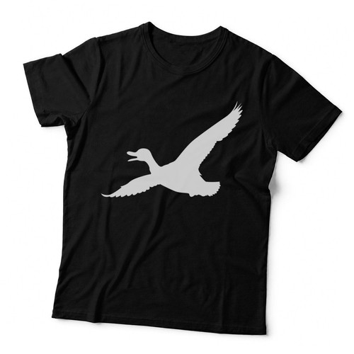 Flying duck silhouette - flying,