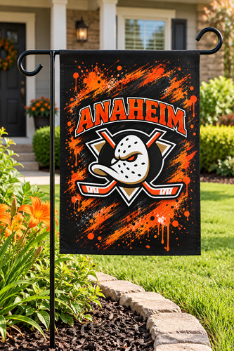 Anaheim ducks logo - garden, flag