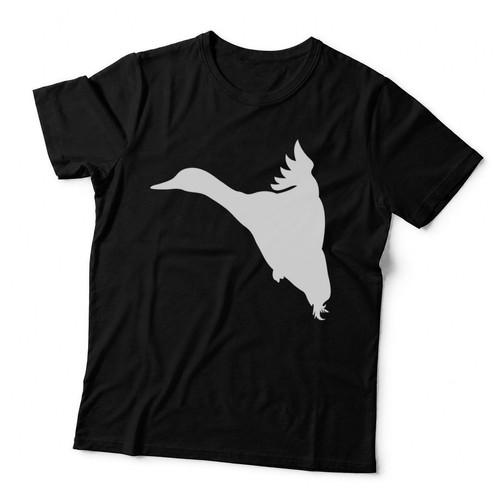 Flying duck silhouette - flying,