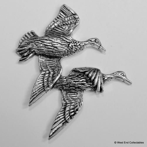 Pair flying ducks duck pewter - ducks,
