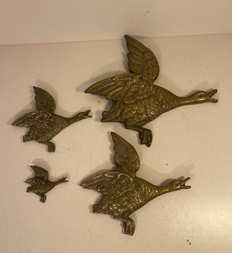 Set vintage brass flying - set,